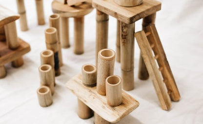 Bamboo Building Blocks Set