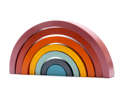Wooden Rainbow Stacking Arch Blocks - Large