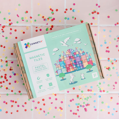 Magnetic Tiles - 120 Piece Pastel Creative Pack